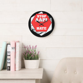 Stoppa AAPI-hat Rektangulär Stor Klocka