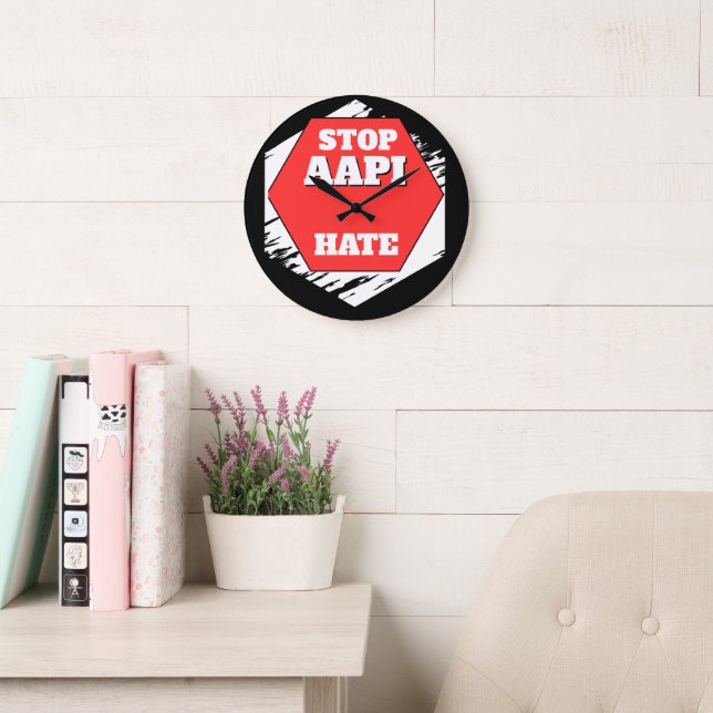 Stoppa AAPI-hat Rektangulär Stor Klocka (Läsesal)