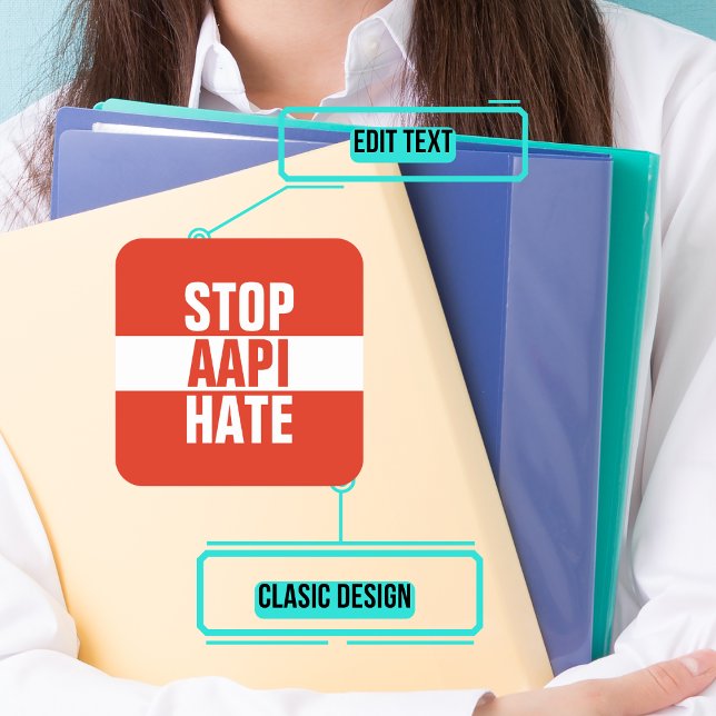 Stoppa AAPI-Hate Fyrkantigt Klistermärke (Please enjoy our design and see the others in the collection.)