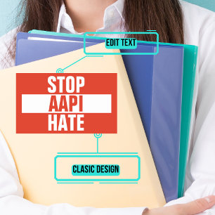 Stoppa AAPI-Hate Rektangulärt Klistermärke