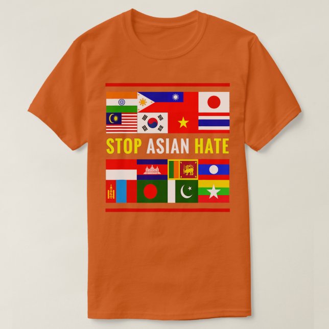 Stoppa AAPI Hate-supportmedvetenheten Stoppa asiat T Shirt (Design framsida)