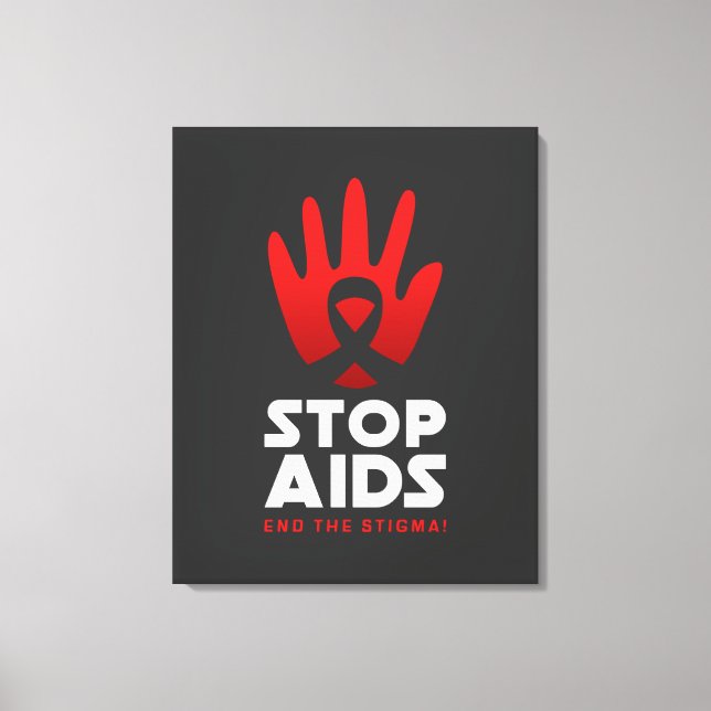 Stoppa Aids Canvastryck (Framsida)