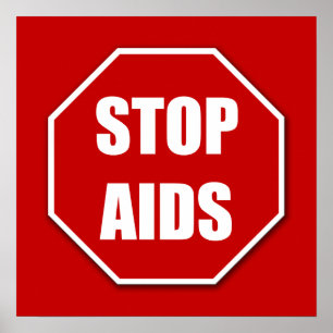 Stoppa AIDS Red Poster utskrift