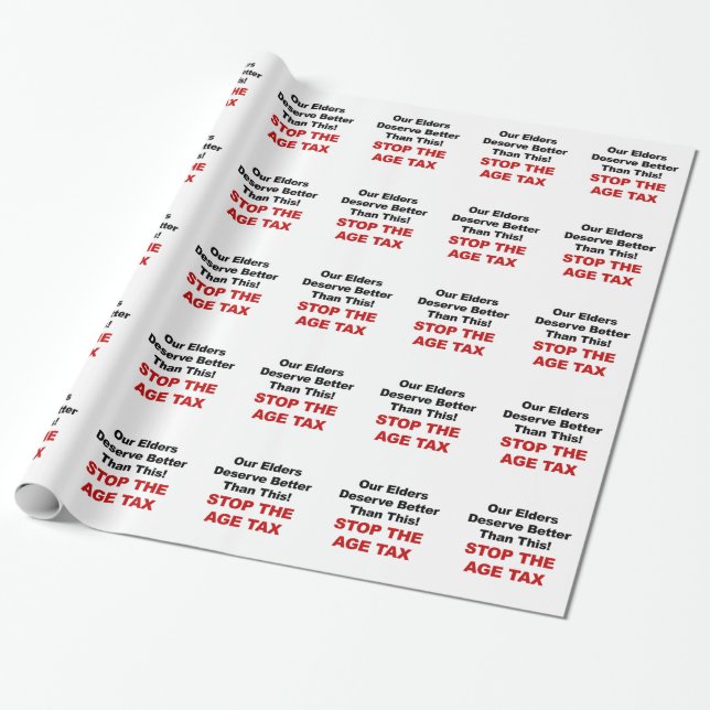Stoppa åldersskatten presentpapper (Utrullad)