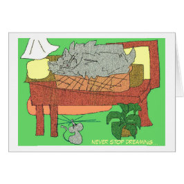Stoppa aldrig att drömma hälsningskort