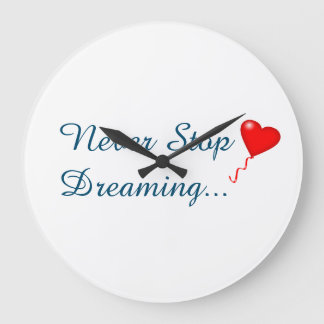 Stoppa aldrig Dreaming Acrylic Wall Clock Stor Klocka