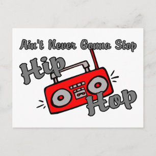 Stoppa aldrig Hip hop Vykort
