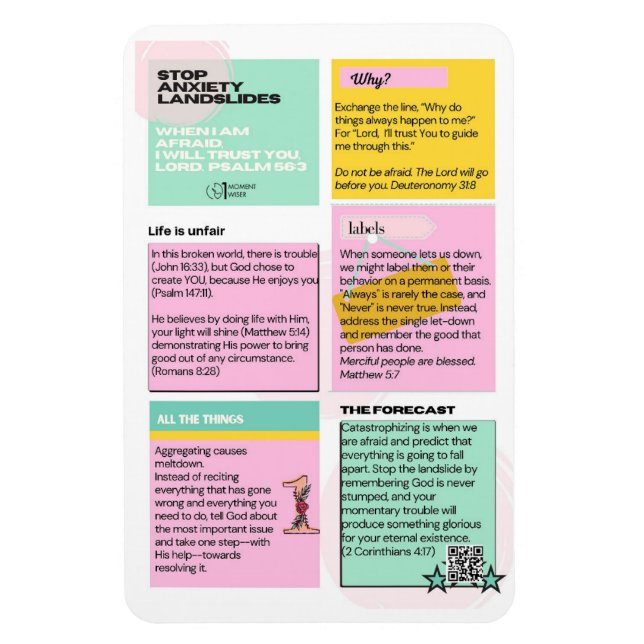 Stoppa ångest Landslides Refrigerator Magnet (Vertikal)