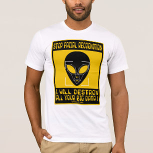 Stoppa ansikts- erkännande t shirt