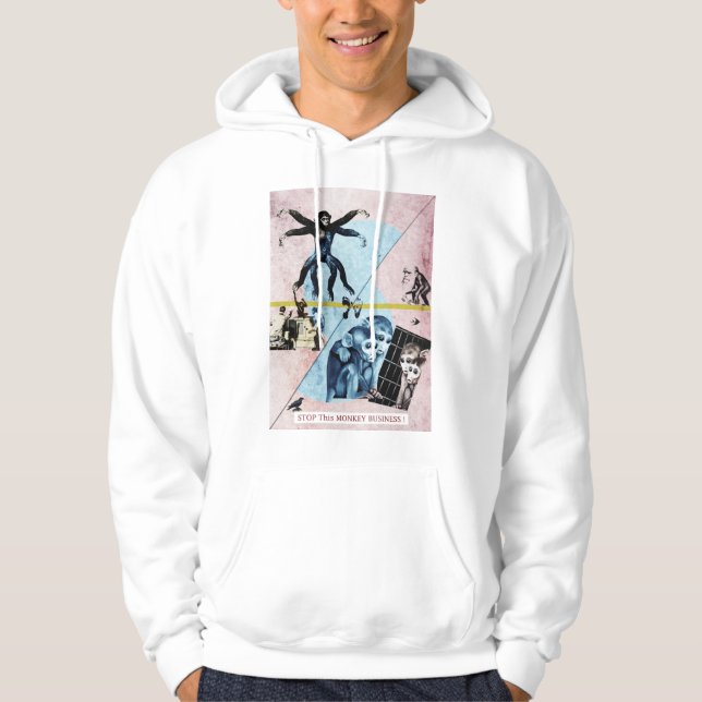Stoppa apdjursförsöken hoodie (Framsida)
