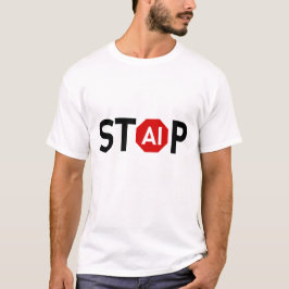 Stoppa artificiell intelligens t shirt