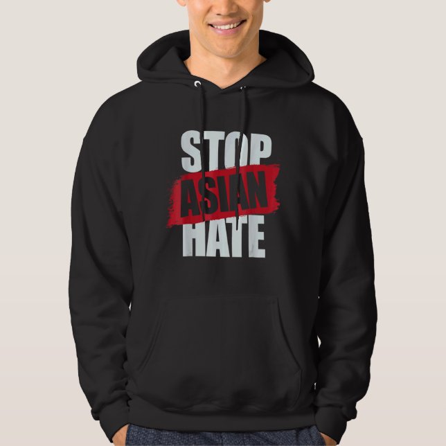 Stoppa asiatisk Hate Aapi-stöd mot asiatisk rasism Hoodie (Framsida)