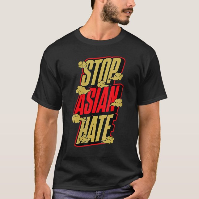 Stoppa asiatisk Hate Culture Cloud Cute Pride Kärl T Shirt (Framsida)