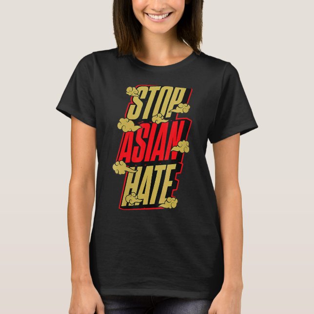 Stoppa asiatisk Hate Culture Cloud Cute Pride Kärl T Shirt (Framsida)