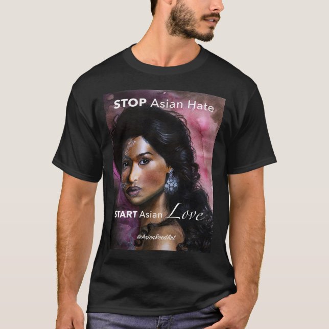 Stoppa asiatisk hate Starta asiatisk KÄRLEK, Arien T Shirt (Framsida)