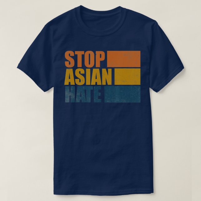 Stoppa asiatisk Hate Stop AAPI, asiatisk amerikan T Shirt (Design framsida)