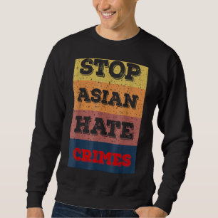 Stoppa asiatisk hate stoppa våldet mot asiatiska k lång ärmad tröja