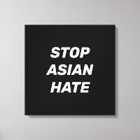 Stoppa asiatisk hate, svart vitt