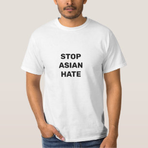 Stoppa asiatisk hate, svart vitt T-skirt T Shirt