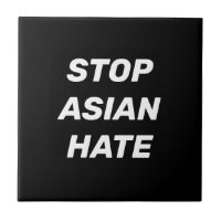 Stoppa asiatisk hate, svart, vitt tecken