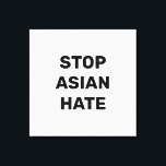 Stoppa asiatisk hate, svartvit Kanvastryck<br><div class="desc">Stoppa asiatisk hate, svart vitt Kanvastryck Skriv Stopp för våldet mot asiater, Sluta upp Covid 19 Corona-virusbrott</div>