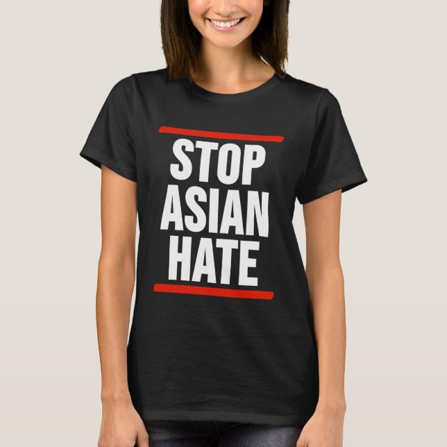Stoppa asiatisk hate t shirt (Framsida)