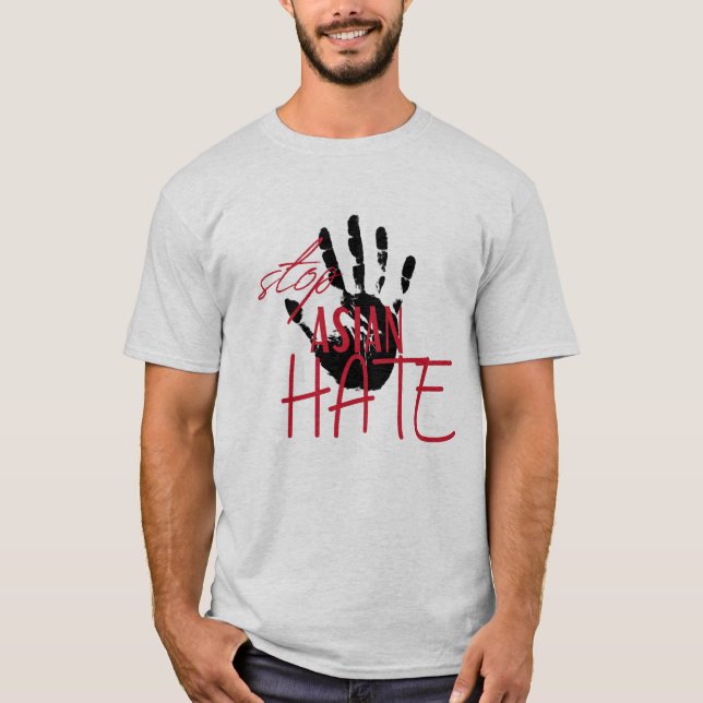 Stoppa asiatisk hate t shirt (Framsida)