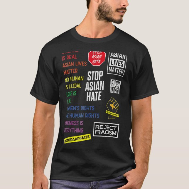Stoppa asiatisk hate t shirt (Framsida)