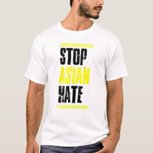 Stoppa asiatisk Hate Warning Tape American Pride K T Shirt