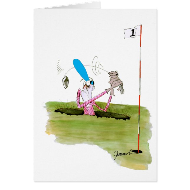 stoppa att gräva - golf, tony fernandes hälsningskort (Framsidan)