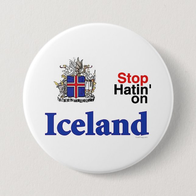 Stoppa att hata på island knäppas knapp (Framsida)