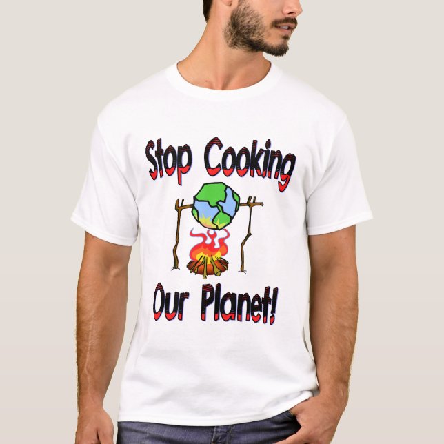 Stoppa att laga mat vårt planet t-shirt (Framsida)