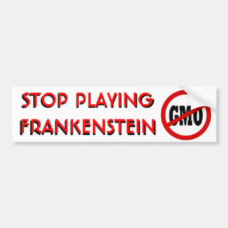 Stoppa att leka Frankenstein INGEN GMO-bildekal Bildekal