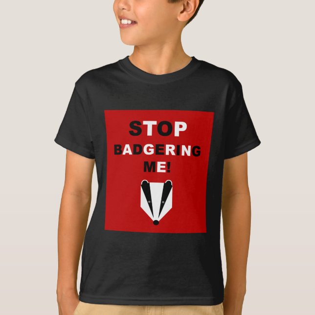 STOPPA ATT TJATA MIG (bäverskinnet) Tee Shirt (Framsida)