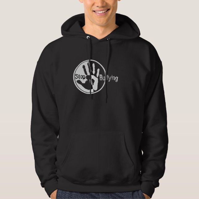 STOPPA ATT TRAKASSERA hoodien Sweatshirt Med Luva (Framsida)