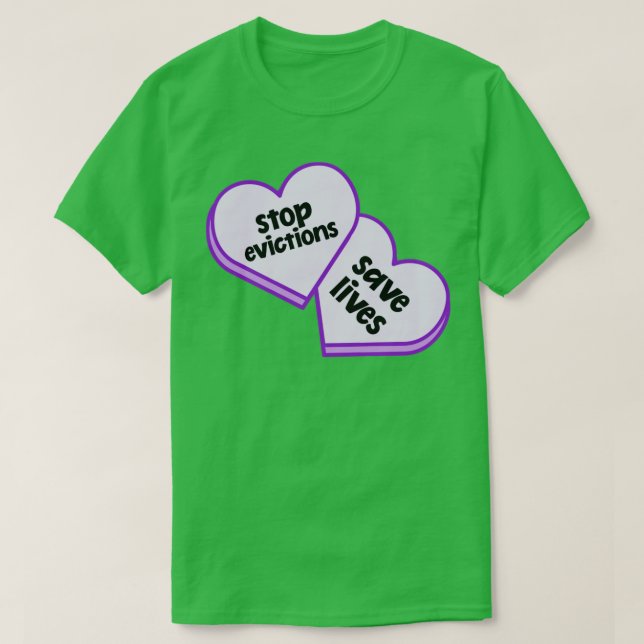 Stoppa avhysningar Spara Lives T Shirt (Design framsida)