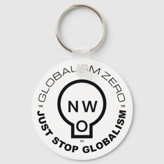 Stoppa bara nyckelkedjan för globalism™ Circle Log Nyckelring
