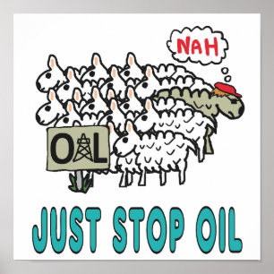 Stoppa bara olja poster