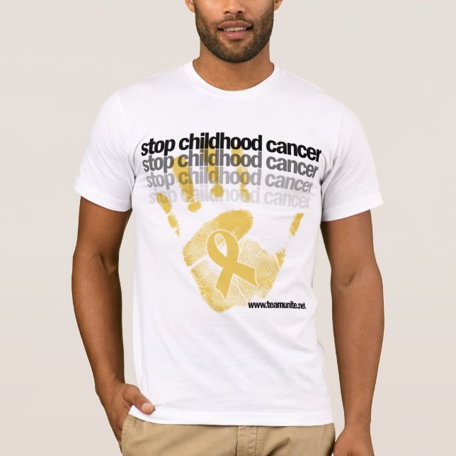 Stoppa barndomcancer t shirt (Framsida)