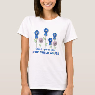 Stoppa barnmisshandel Blåbandsmedvetenhet T Shirt