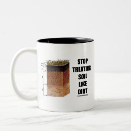 Stoppa behandling smutsar lik smuts (smutsa Två-Tonad mugg