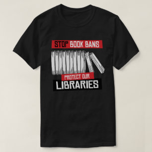 Stoppa Bok-förbud mot skydd av Bibliotek T Shirt