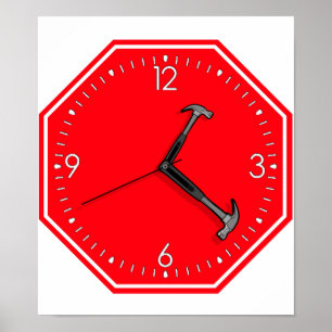 Stoppa bultar Time undertecknar tar tid på Poster