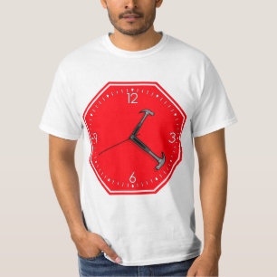 Stoppa bultar Time undertecknar tar tid på Tee Shirt