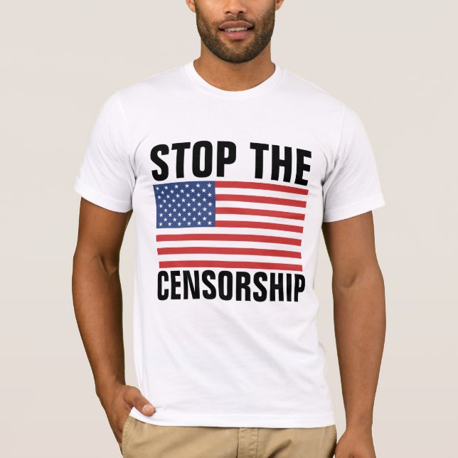 STOPPA CENSORSHIP PATRIOT-SHIRTS T SHIRT (Framsida)