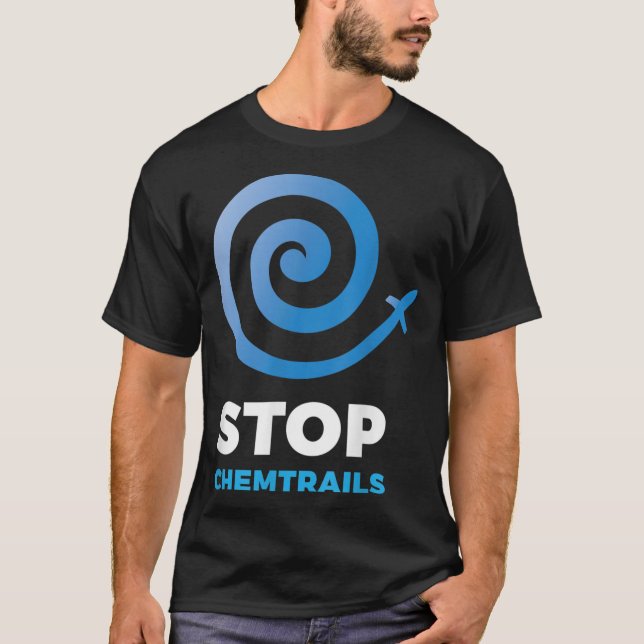 Stoppa chemtrails - konspirationsteori t shirt (Framsida)