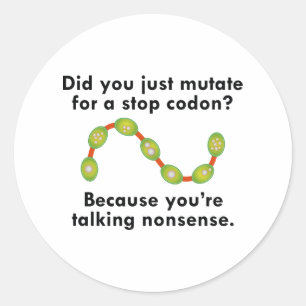 Stoppa Codon Runt Klistermärke