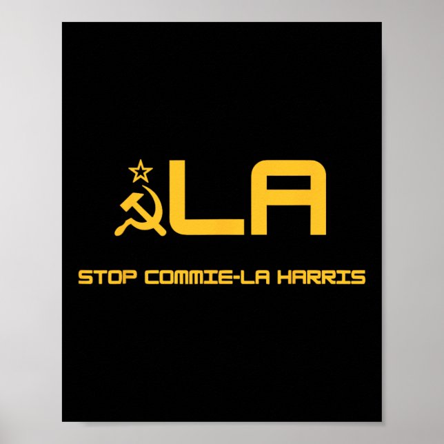 Stoppa Commie-la Harris Stop Commie-la Harris Kama Poster (Framsidan)
