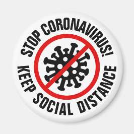 Stoppa CoronaVirus logotyp magnet med anpassningsb