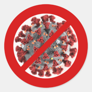 STOPPA CORONAVIRUS RUNT KLISTERMÄRKE